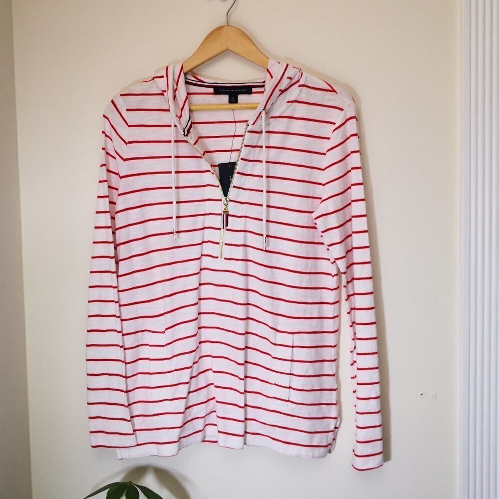 Tommy Hilfiger Lightweight‎ Cotton Stripped Hoodie Size M